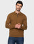 Auburn Brown Quarter Zip Polo Jumper