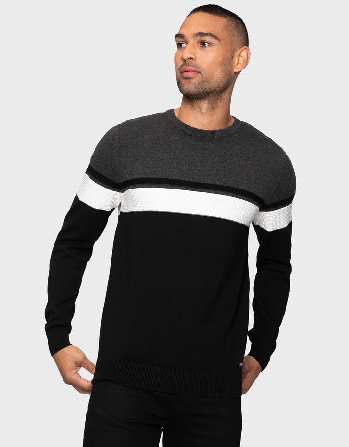 Black Mix Colourblock Jumper