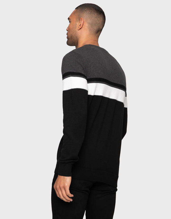 Black Mix Colourblock Jumper