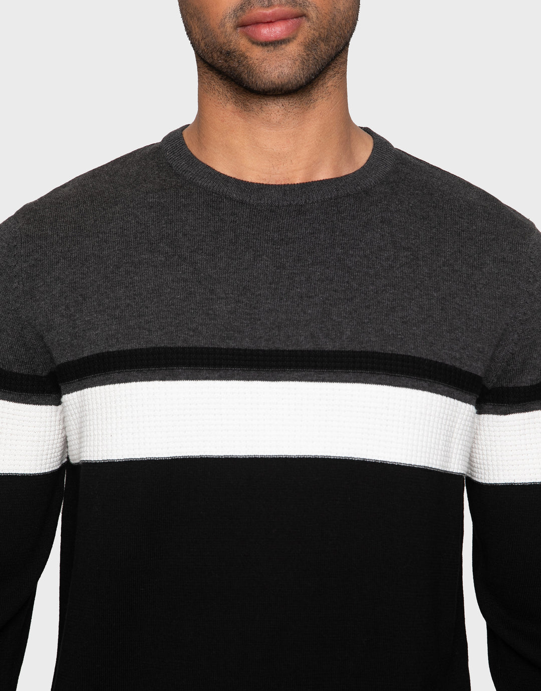 Black Mix Colourblock Jumper