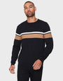Jet Black Mix Colourblock Jumper
