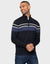 Navy Quarter Zip Colourblock Jumper