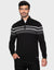 Black Mix Quarter Zip Colourblock Jumper