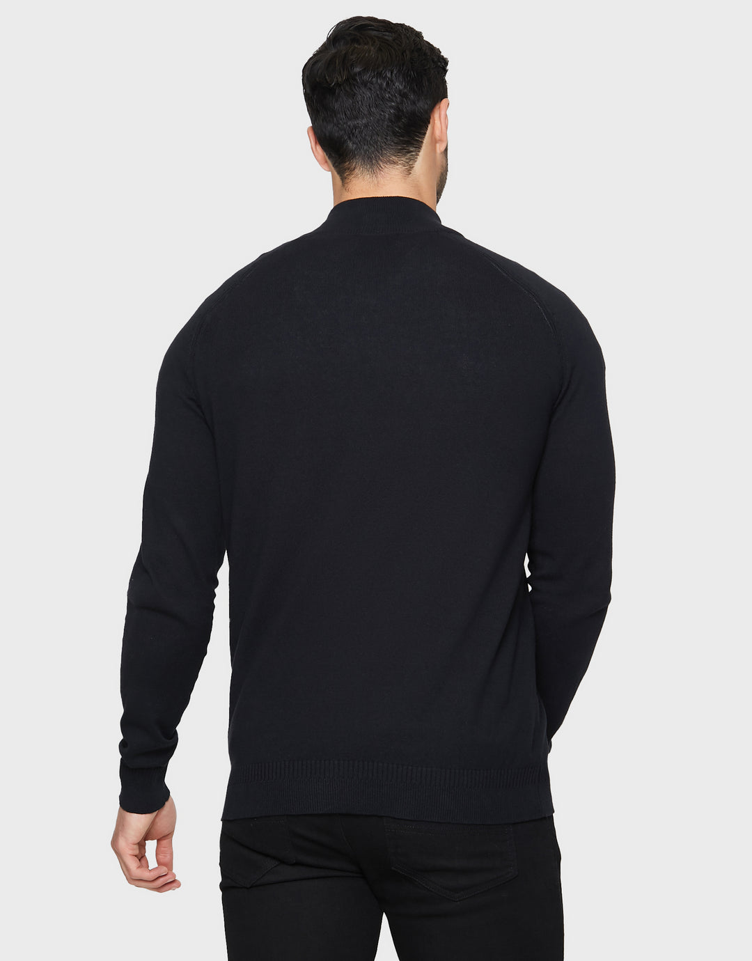 Black Quarter Zip Jumper