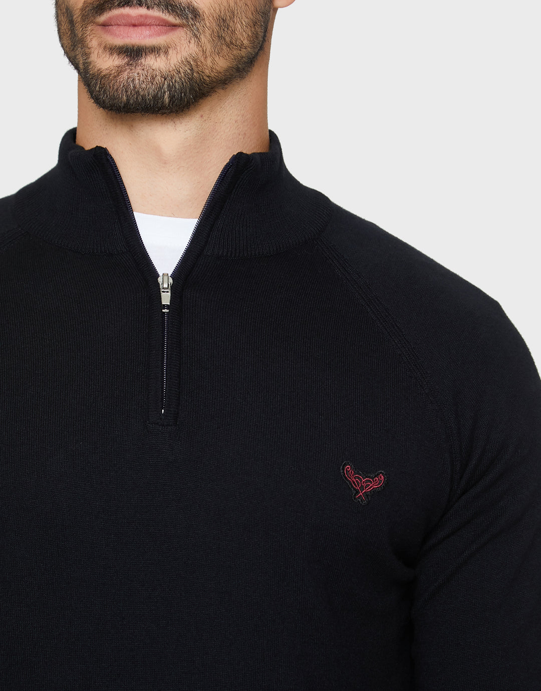 Black Quarter Zip Jumper