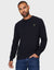 Navy Black Twist Crew Neck Jumper