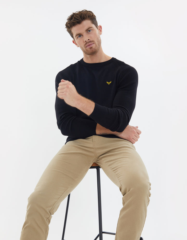 Black Raglan Jumper