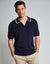 Threadbare Luxe Men's Navy Contrast Tipping Revere Collar Knitted Polo