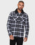 Black Check Long Sleeve Biker Shacket