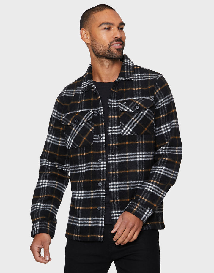 Black Check Shacket