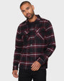 Burgundy Check Shacket