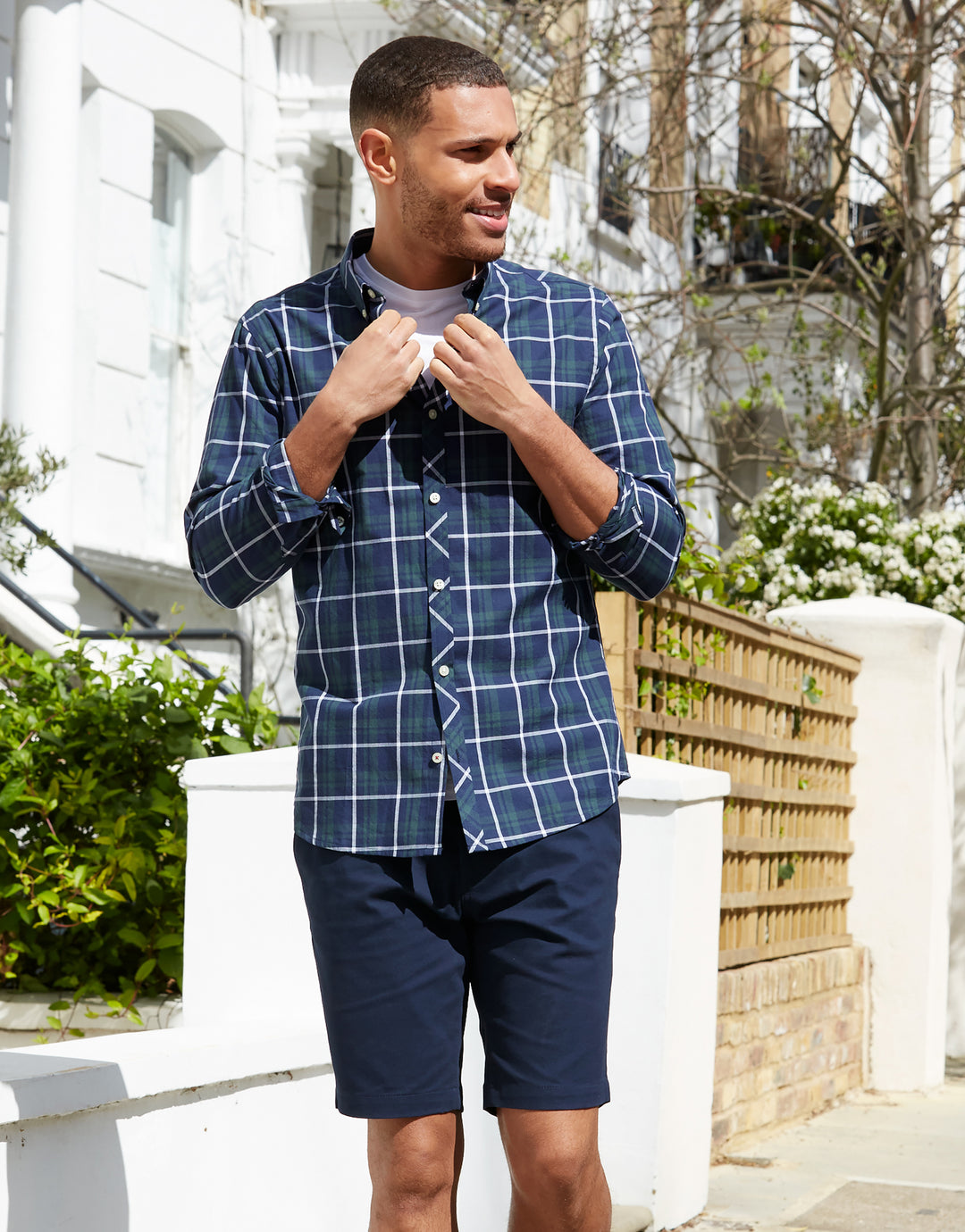 Green Sicily Check Long Sleeve Shirt