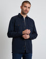 Navy Relaxed Fit Lightweight Shacket