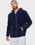 Navy Borg Zip-Through Lounge Hoodie