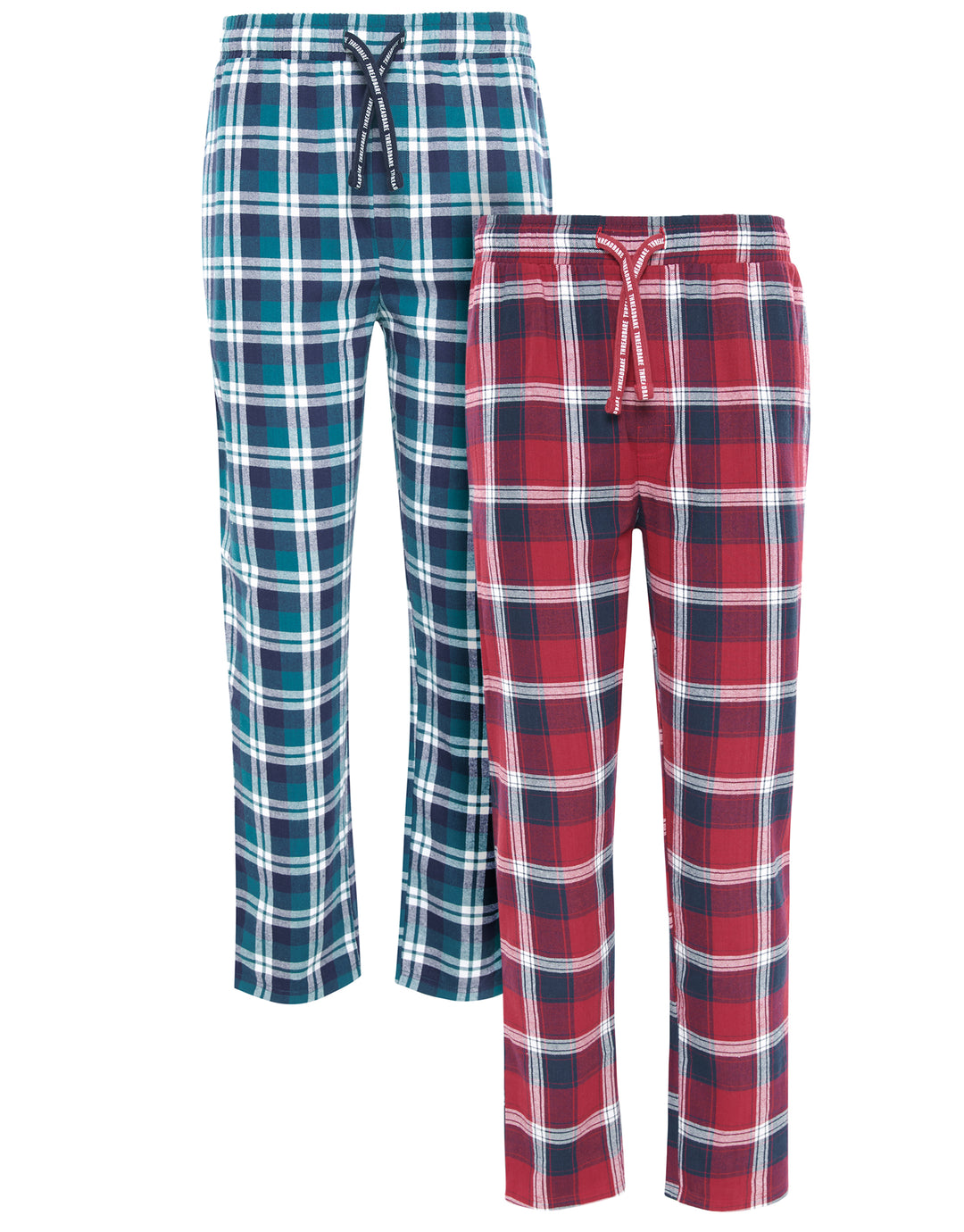 Red & Blue Check Flannel Pyjama Bottoms (2 Pack)