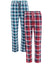 Red & Blue Check Flannel Pyjama Bottoms (2 Pack)