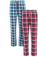 Red & Blue Check Flannel Pyjama Bottoms (2 Pack)
