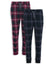Black & Burgundy Check Pyjama Bottoms (2 Pack)