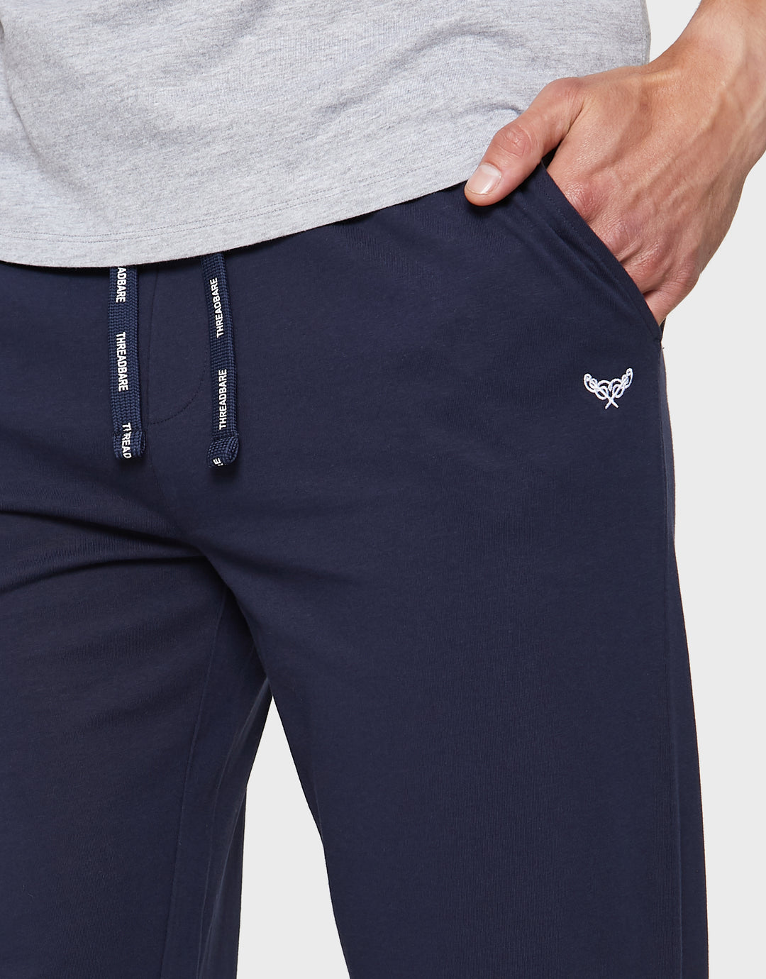 Grey & Navy Pyjama T-Shirt & Joggers (2-Piece Set)