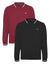 Black & Burgundy Long Sleeve Polo Shirts (2 Pack)