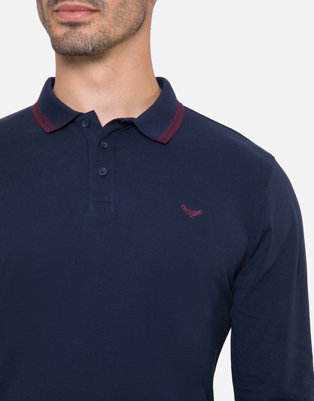 Navy Long Sleeve Polo Shirt