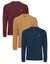 Dusk Mix Long Sleeve Polo Shirts (3 Pack)