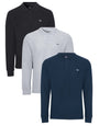 Dark Mix Long Sleeve Polo Shirts (3 Pack)