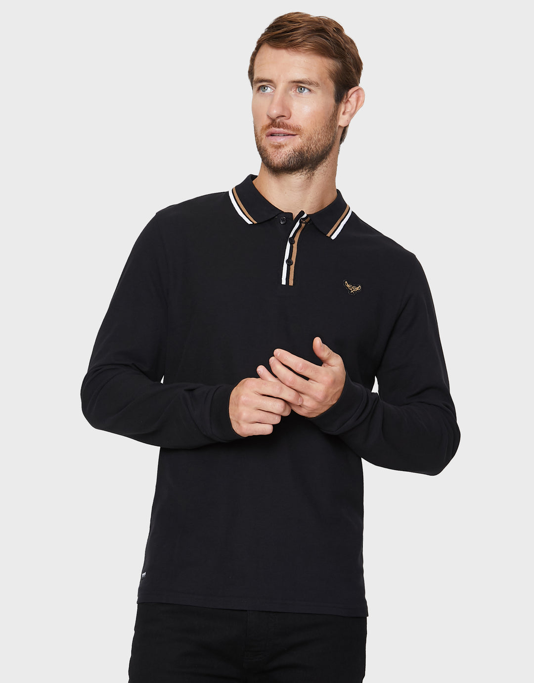 Multi Long Sleeve Polo Shirts (3 Pack)