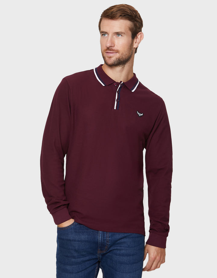 Multi Long Sleeve Polo Shirts (3 Pack)