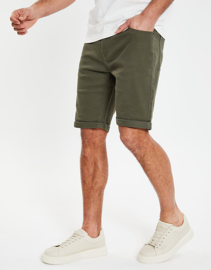Khaki Green Chino Shorts