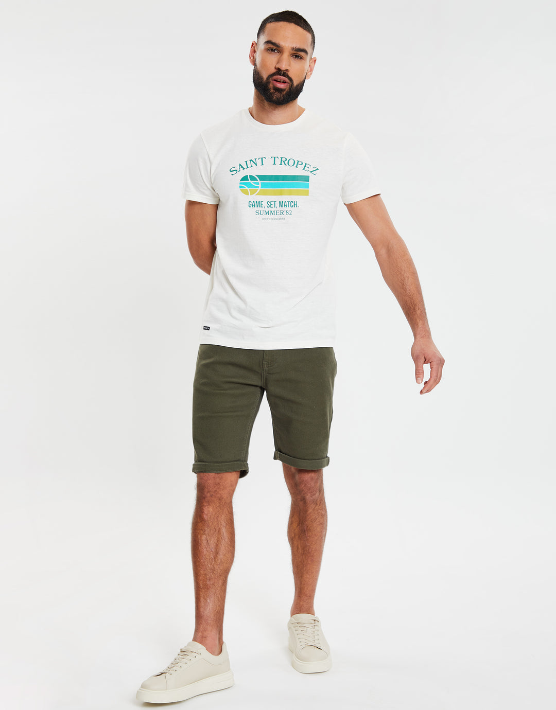 Khaki Green Chino Shorts