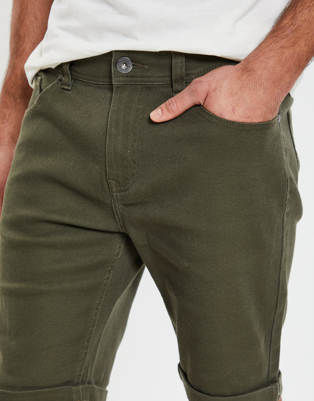 Khaki Green Chino Shorts