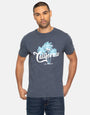 Blue Palm Front Print T-Shirt