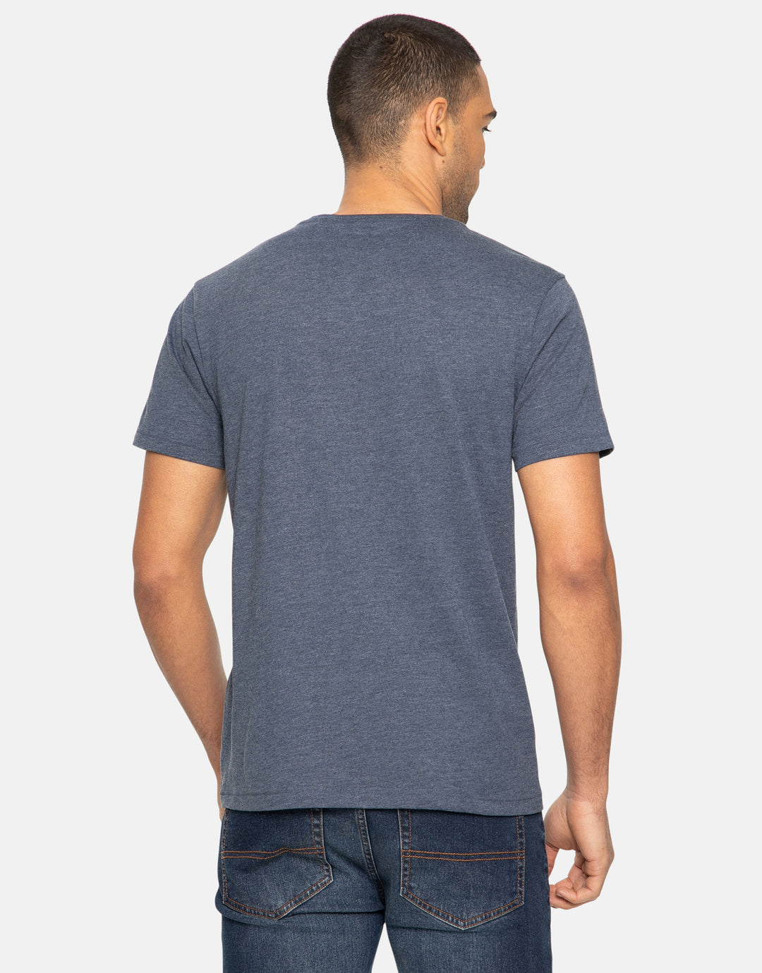Blue Palm Front Print T-Shirt