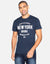 Navy Front Print Cotton T-Shirt