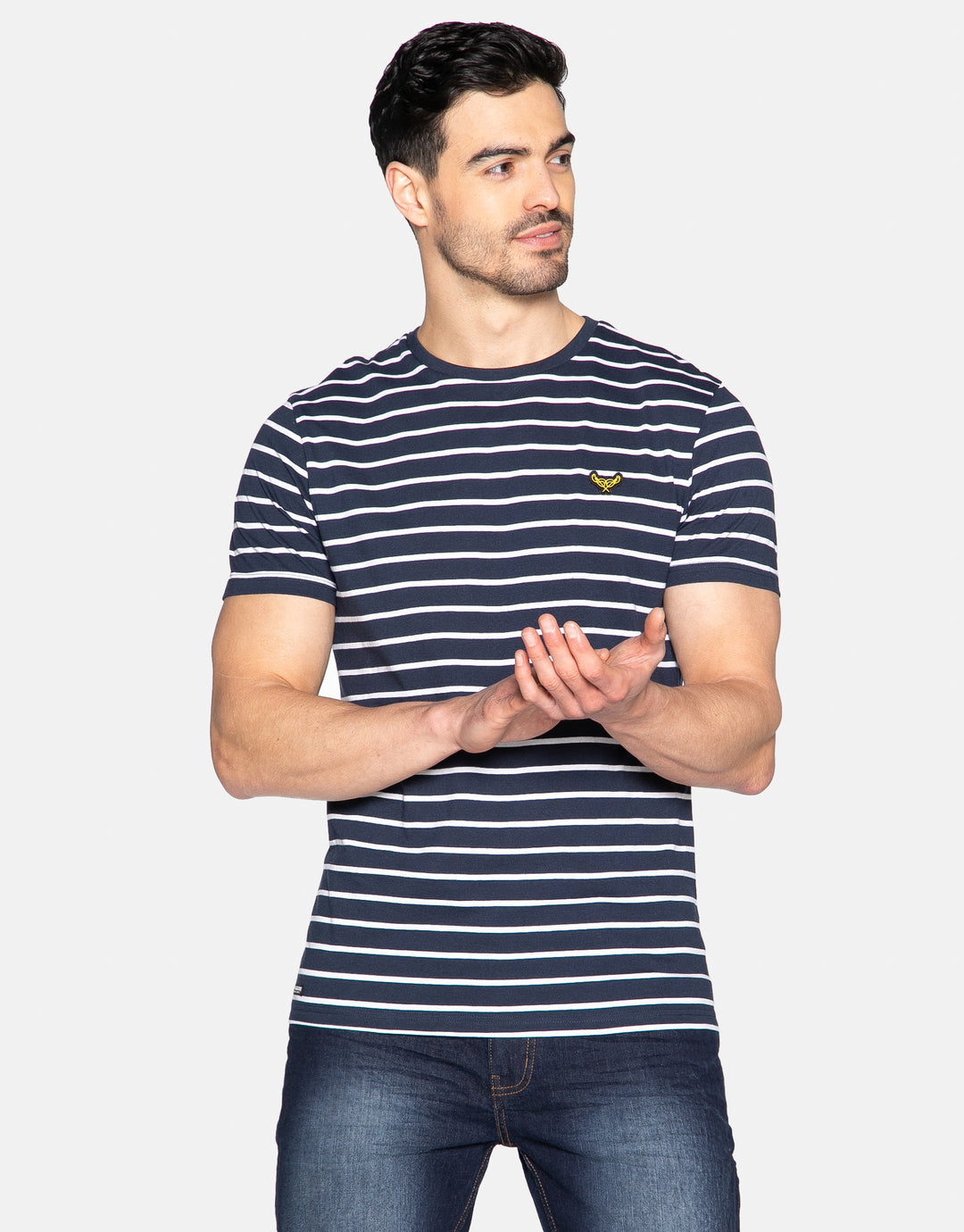 Navy Stripe Cotton T-Shirt