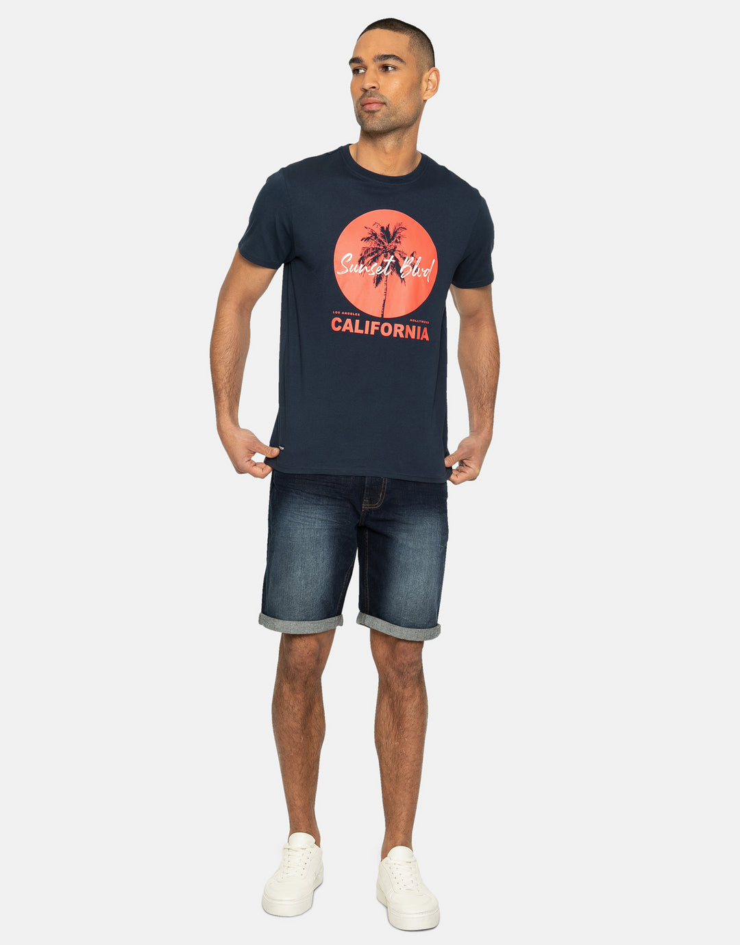 Navy California Crew Neck T-Shirt