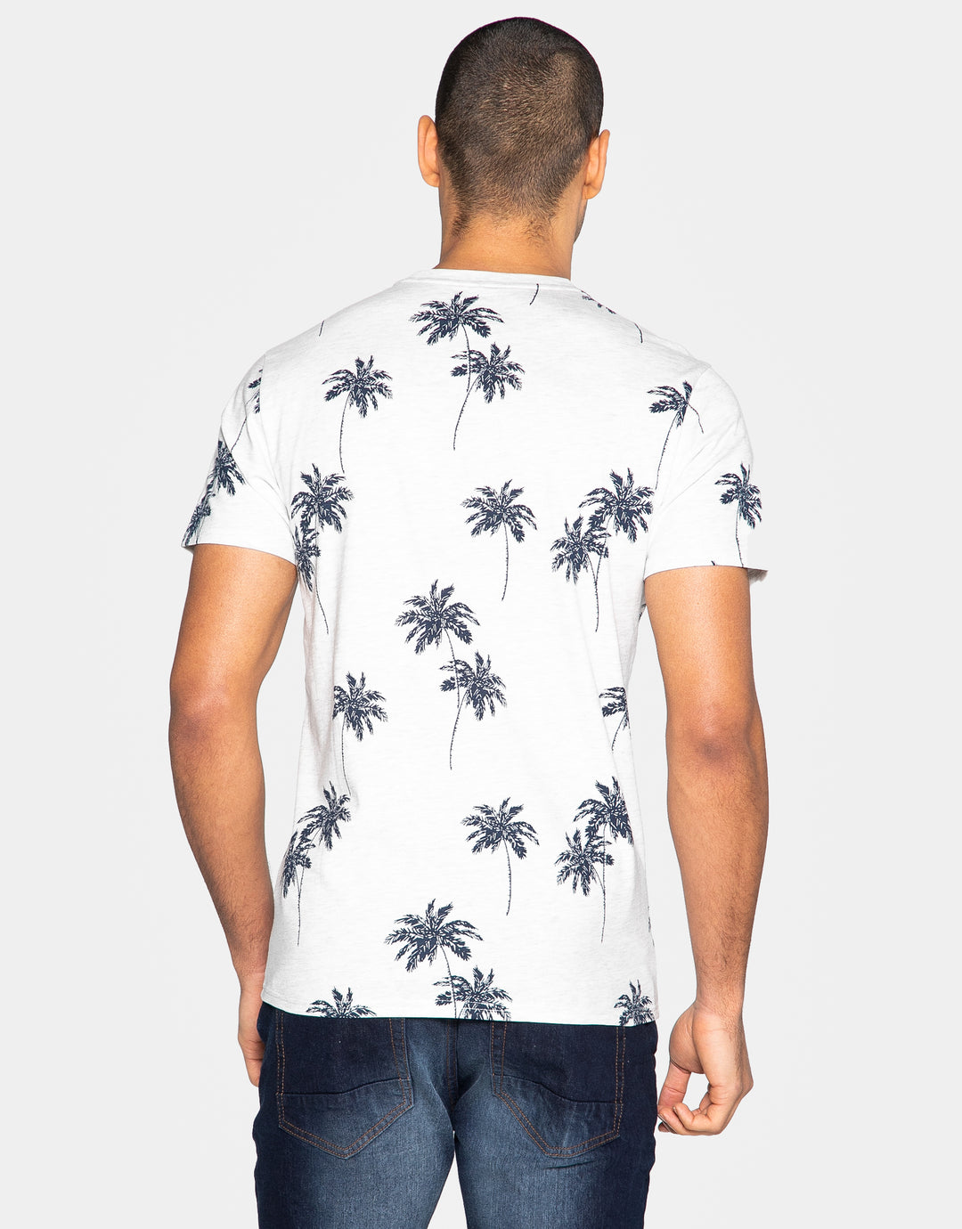 Ecru Printed Cotton Rich T-Shirt