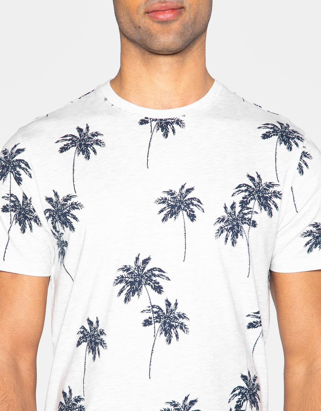 Ecru Printed Cotton Rich T-Shirt