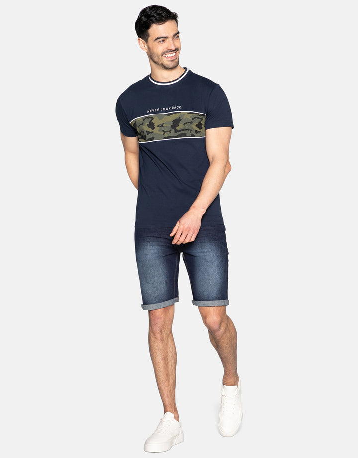 Navy Camo Stripe T-Shirt