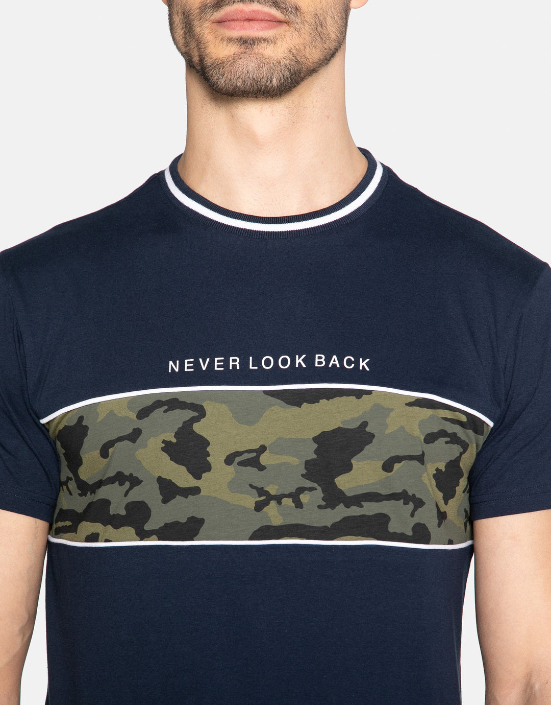 Navy Camo Stripe T-Shirt