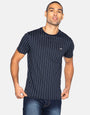 Navy Pinstripe Short Sleeve T-Shirt