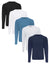 Blue Mix Long Sleeve T-Shirts (5 Pack)