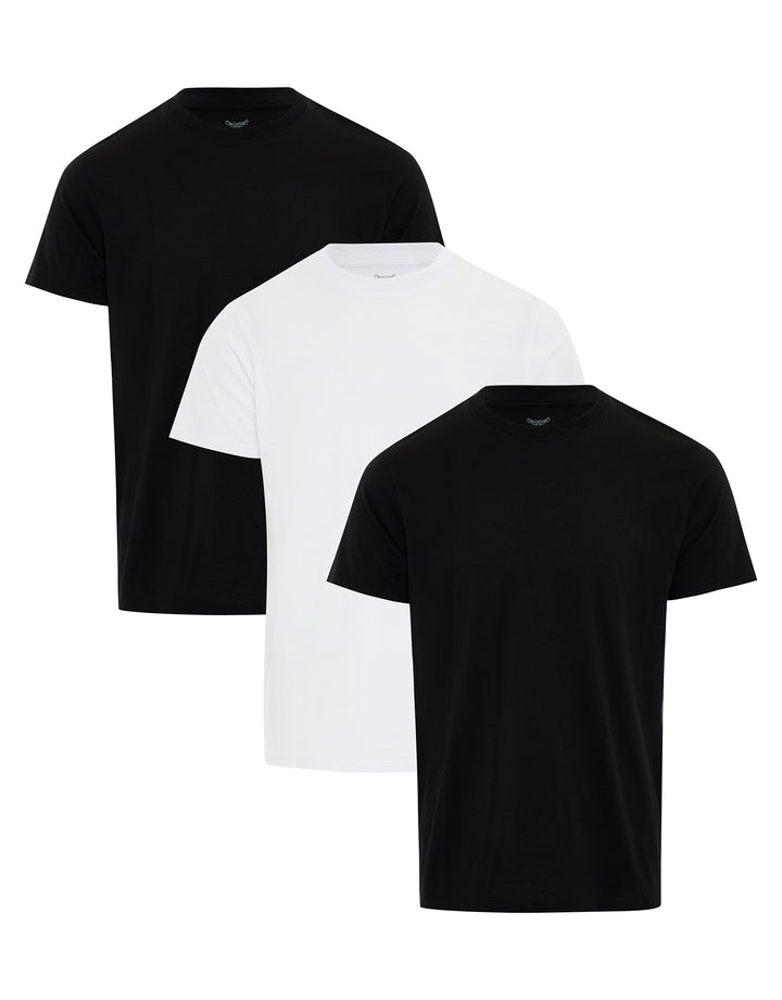 Black & White Essential Short Sleeve T-shirts (3 Pack)