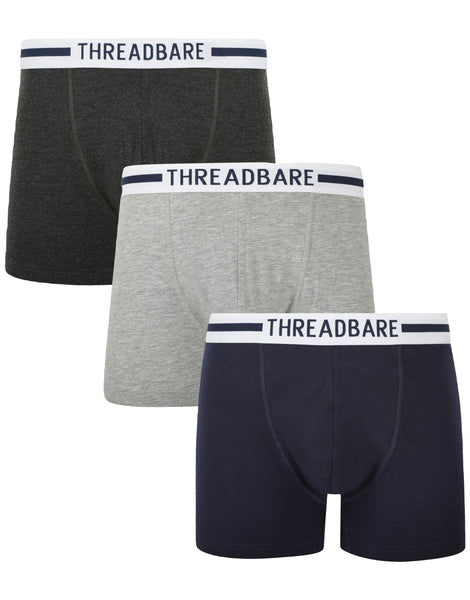 Men's Dark Mix Boxer Shorts (3 Pack) – Threadbare