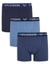 Blue Hipster Fit Boxer Shorts (3 Pack)