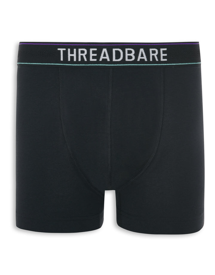 Black Hipster Fit Boxer Shorts (5 Pack)