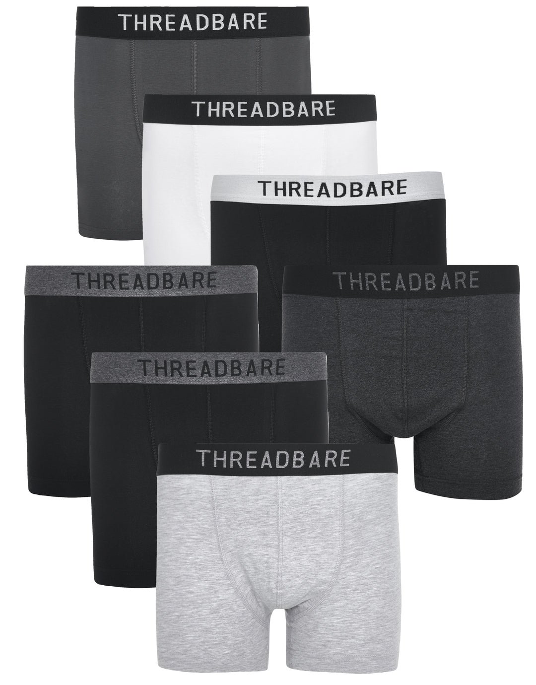 Dark Mix Hipster Fit Boxer Shorts (7 Pack)