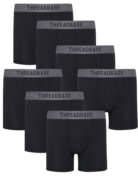 Men's Black Boxer Shorts (7 Pack) – Threadbare
