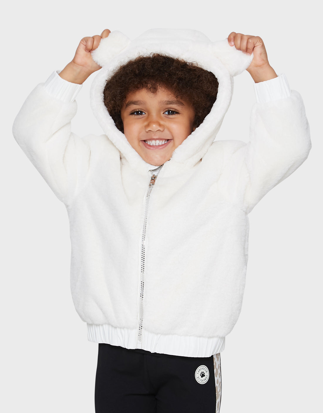 Toddler Girls' Cream Faux Borg Jacket – Threadbare